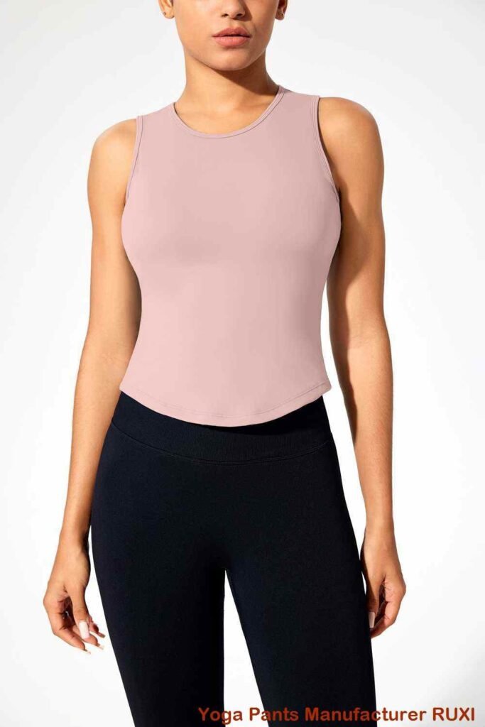 Seluar Pendek Yoga Lipat Hitam untuk Wanita Ruxi my3618