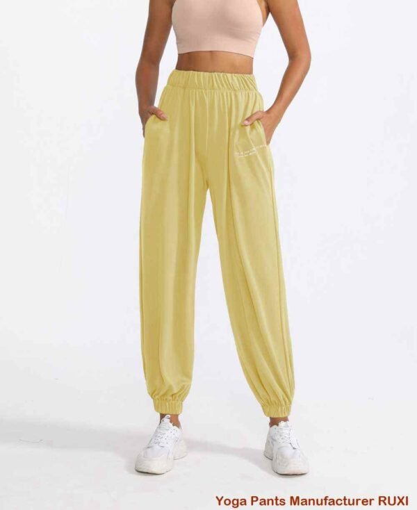 Seluar Yoga Lilac Pakaian Aktif Stretch Lembut Ruxi my916
