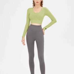 Pakaian Aktif Menyokong Bergaya Crop Top Sports Bra Ruxi