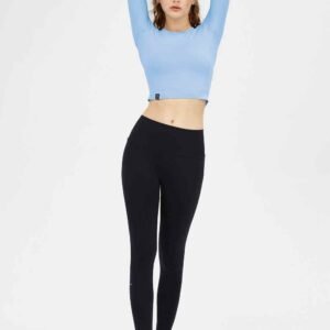 Seluar Yoga Pinggang Tinggi Beige untuk Wanita Ruxi my364