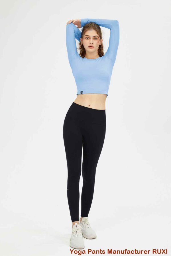 Seluar Yoga Pinggang Tinggi Beige untuk Wanita Ruxi my364