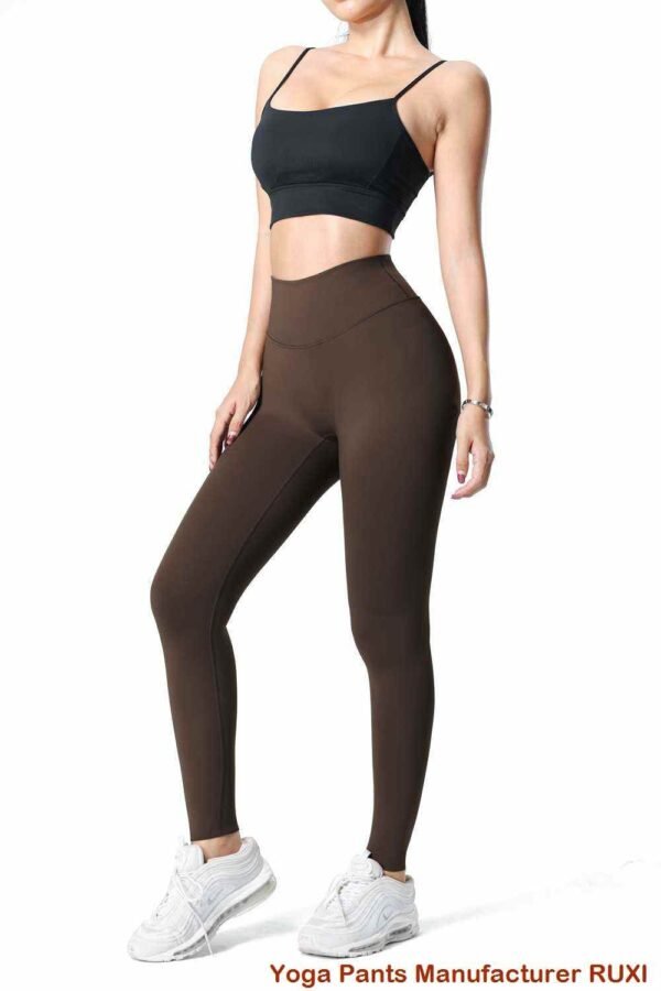 Legging Gym Pinggang Tinggi Beige Ruxi my613