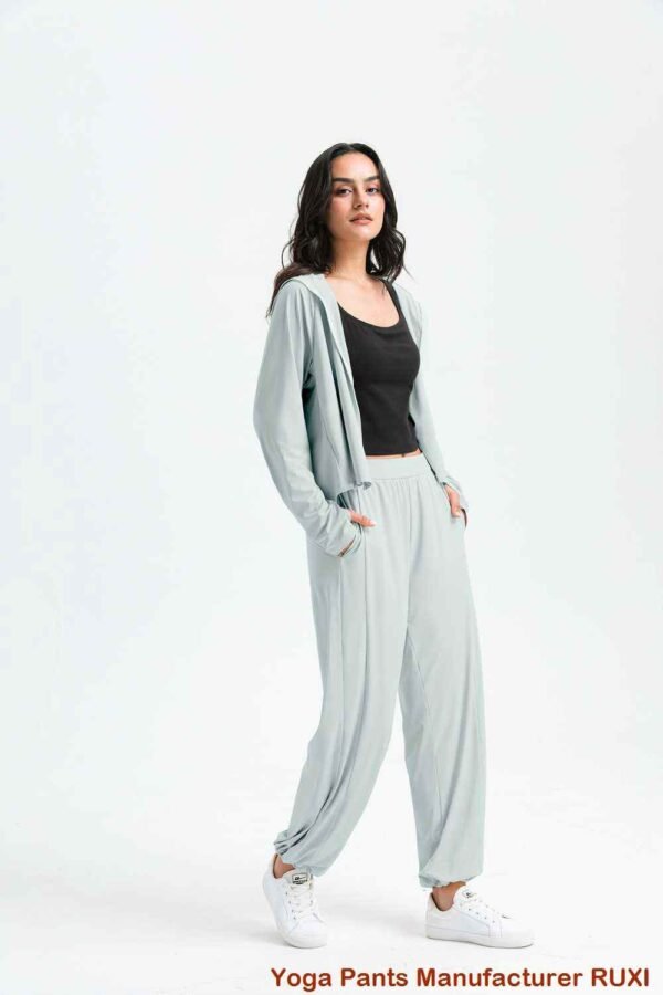 Seluar Yoga Heather Grey Pakaian Kecergasan Bergaya Selesa